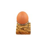Eierbecher DESIGN aus Olivenholz und Edelstahl