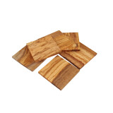 Untersetzer quadratisch aus Olivenholz 6er Set