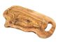 Steakbrett 38 cm aus Olivenholz mit Saftrille und Grifflasche