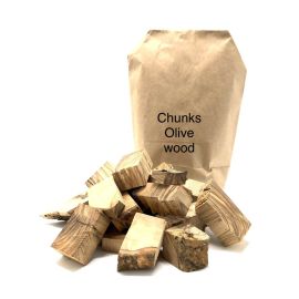 Räucherholz Chunks (1 kg) aus Olivenholz zum Räuchern & Smoken