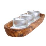 Kerzenhalter-Set WELLNESS inkl. Sand &amp; 3 Teelichtern