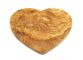 Frühstücksbrett Herzform 22 x 20 cm aus Olivenholz (Gravur bis 10 Buchstaben)