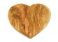 Fr&uuml;hst&uuml;cksbrett Herzform 22 x 20 cm aus Olivenholz