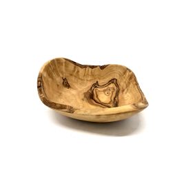 Schale rustikal aus Olivenholz 10 - 11 cm