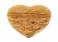 Frühstücksbrett Herzform aus Olivenholz ca. 22 x 20 cm "Ohne Gravur"
