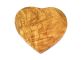 Frühstücksbrett Herzform aus Olivenholz ca. 25 x 24 cm "Mit Gravur"
