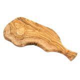 Servierbrett Naturschnitt rustikal aus Olivenholz, 2...