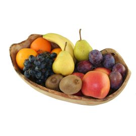 Obstschale RUSTIKAL aus Olivenholz 23-26 cm