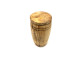 Urne bauchig aus Olivenholz mit Fr&auml;sung f&uuml;r Tiere bis ca. 15 kg Lebendgewicht mit Gravur