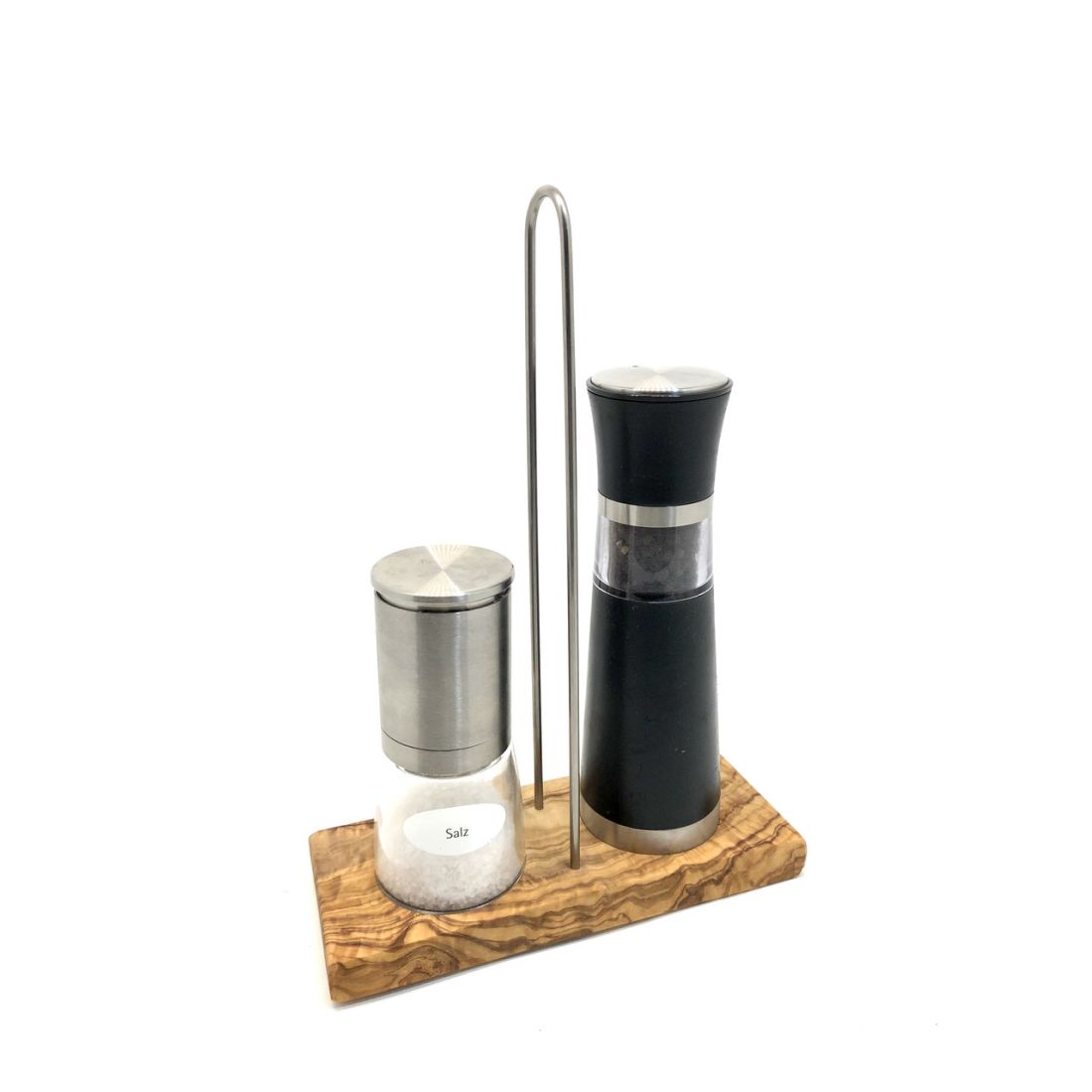 Zassenhaus Mühlenuntersetzer Aus Olivenholz – Mit Edelstahl-Griff, Für Mühlen Bis 6 Cm Ø