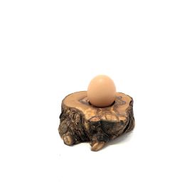 Eierbecher rustikal aus Olivenholz