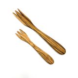Gabel aus Olivenholz 20 oder 30 cm, 3  Zinken, Gravur...